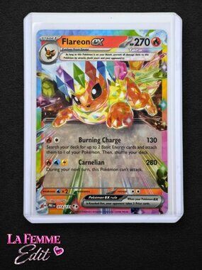 Pokemon Card Flareon EX 014/131 Double Rare Tera Holo Prismatic Evolutions